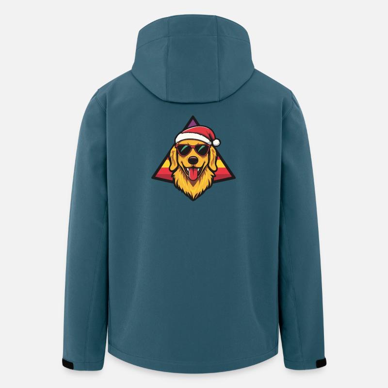 Style Chien en Père Noël - Veste softshell homme en polyester recyclé Stanley/Stella - bleu pétrole foncé