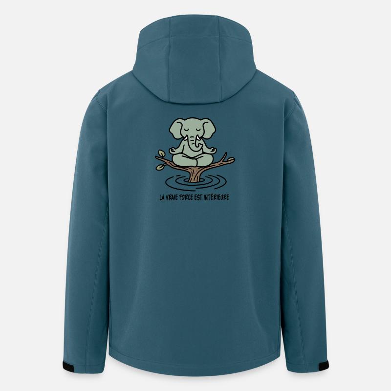 Zen-Elefant auf Ast - Recycelte Männer Softshell-Jacke von Stanley/Stella - Dunkles Petrol
