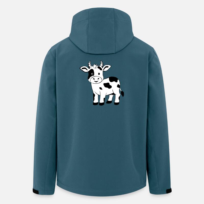 Vache Noire Fermière Cadeau Noire - Veste softshell homme en polyester recyclé Stanley/Stella - bleu pétrole foncé
