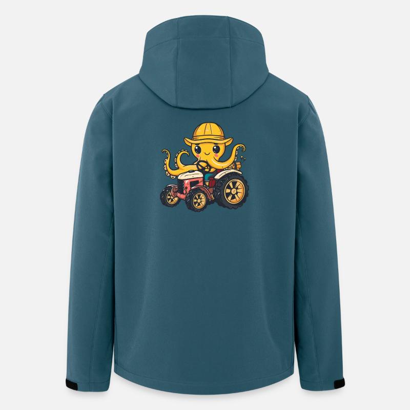 Octopus Tractor Farmer - Men’s Recycled Softshell Jacket by Stanley/Stella - stargazer