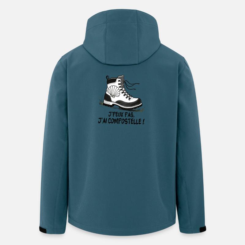 Wanderschuhschale von Compostela - Recycelte Männer Softshell-Jacke von Stanley/Stella - Dunkles Petrol