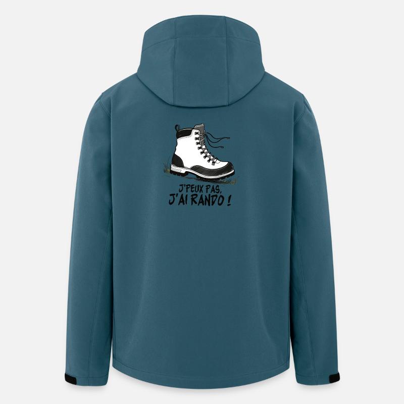 Wanderschuhe, ich kann nicht zufällig! - Recycelte Männer Softshell-Jacke von Stanley/Stella - Dunkles Petrol