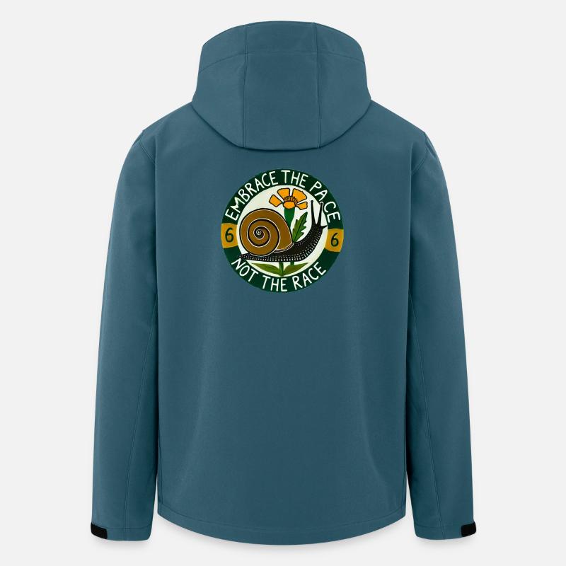 Umarme die langsame Schnecke - Recycelte Männer Softshell-Jacke von Stanley/Stella - Dunkles Petrol