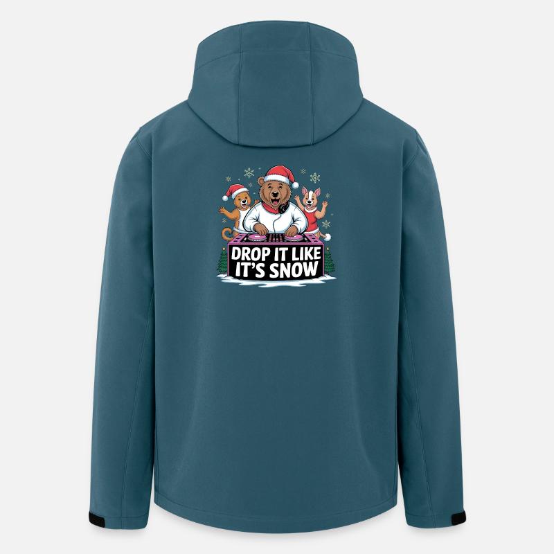 DJ Bären Weihnachtsparty - Recycelte Männer Softshell-Jacke von Stanley/Stella - Dunkles Petrol