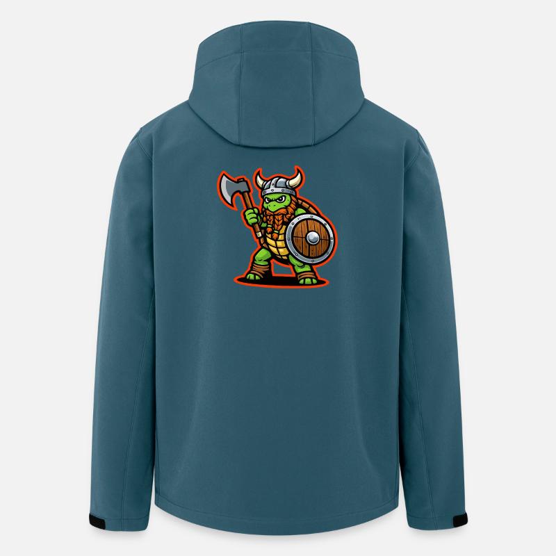 Viking Turtle Warrior Axe Shield Mascot - Men’s Recycled Softshell Jacket by Stanley/Stella - stargazer