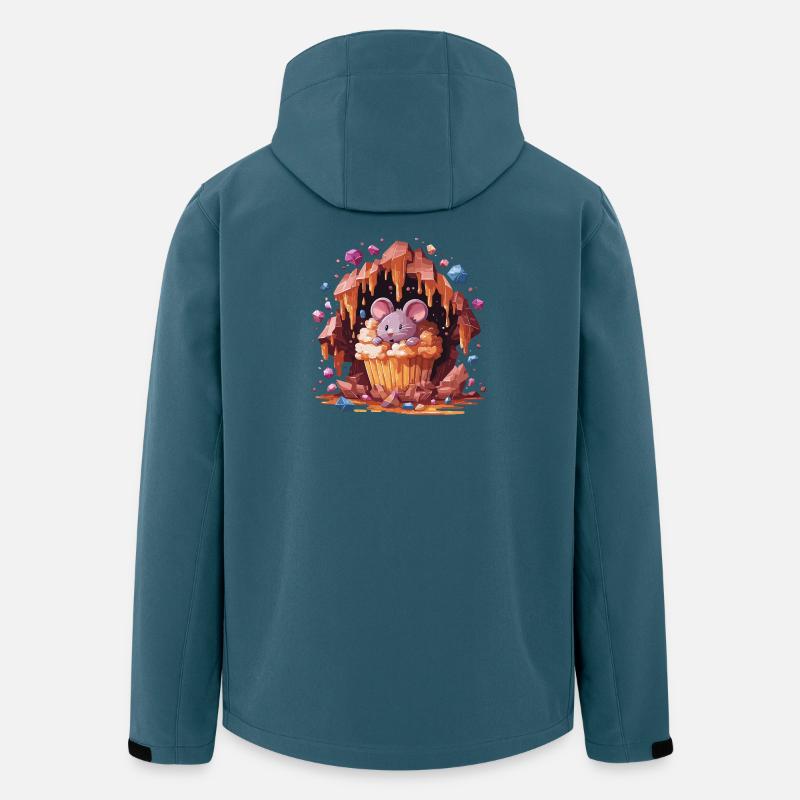 Maus im Kristallcupcake - Recycelte Männer Softshell-Jacke von Stanley/Stella - Dunkles Petrol