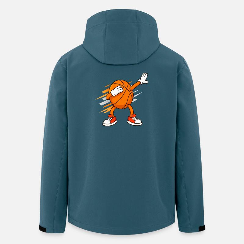 Basketball-Dabbing-Maskottchen lustige Sportarten - Recycelte Männer Softshell-Jacke von Stanley/Stella - Dunkles Petrol