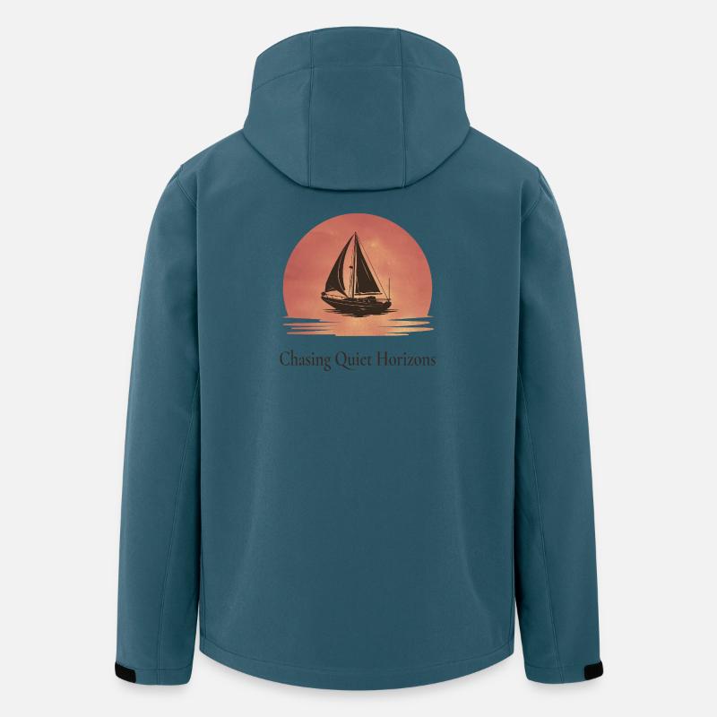 Chasing Quiet Horizons Sail Design - Men’s Recycled Softshell Jacket by Stanley/Stella - stargazer