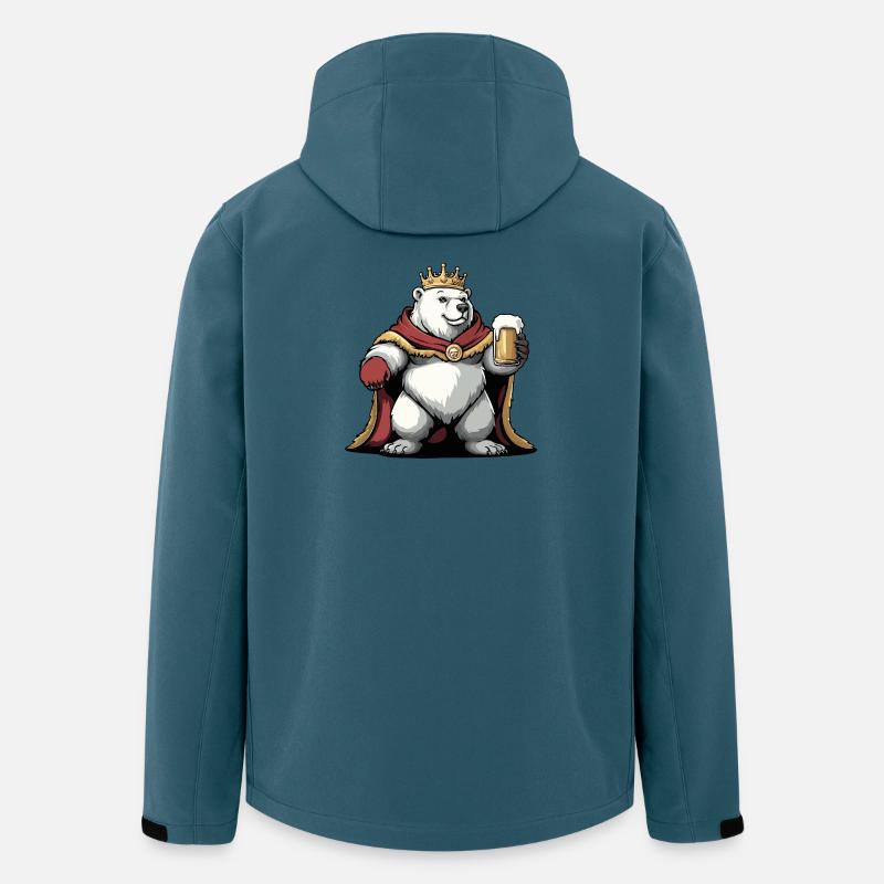 Eisbär Bier König - Recycelte Männer Softshell-Jacke von Stanley/Stella - Dunkles Petrol