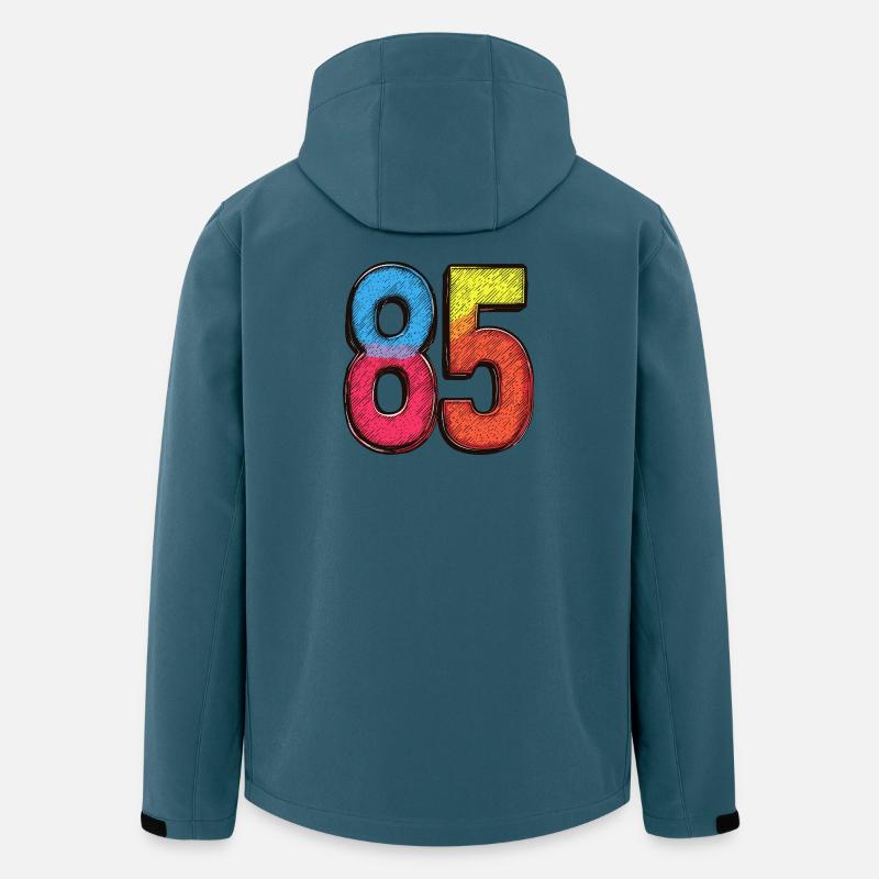 85 Zahl Bunt - Recycelte Männer Softshell-Jacke von Stanley/Stella - Dunkles Petrol