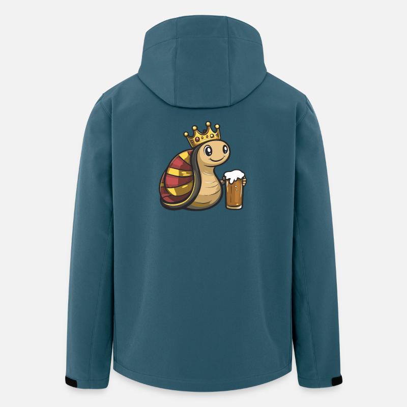 Schnecke Bier König - Recycelte Männer Softshell-Jacke von Stanley/Stella - Dunkles Petrol