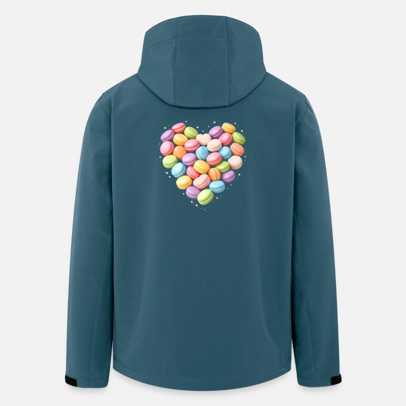 Macarons Herz Pastell Design  - Recycelte Männer Softshell-Jacke von Stanley/Stella - Dunkles Petrol