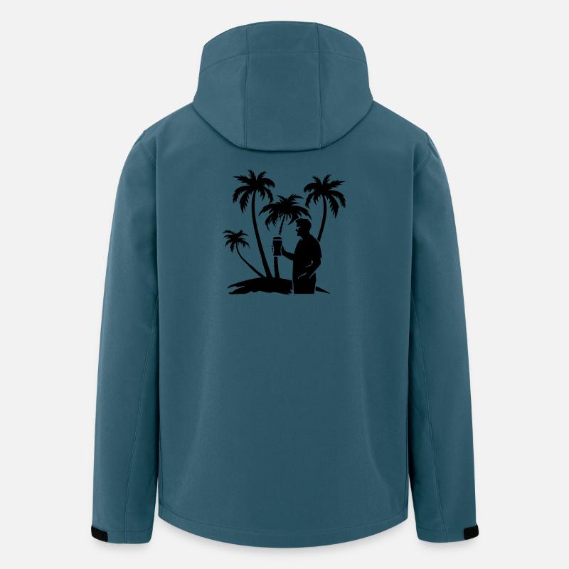 Holiday Palm Trees Tour Silhouette - Men’s Recycled Softshell Jacket by Stanley/Stella - stargazer