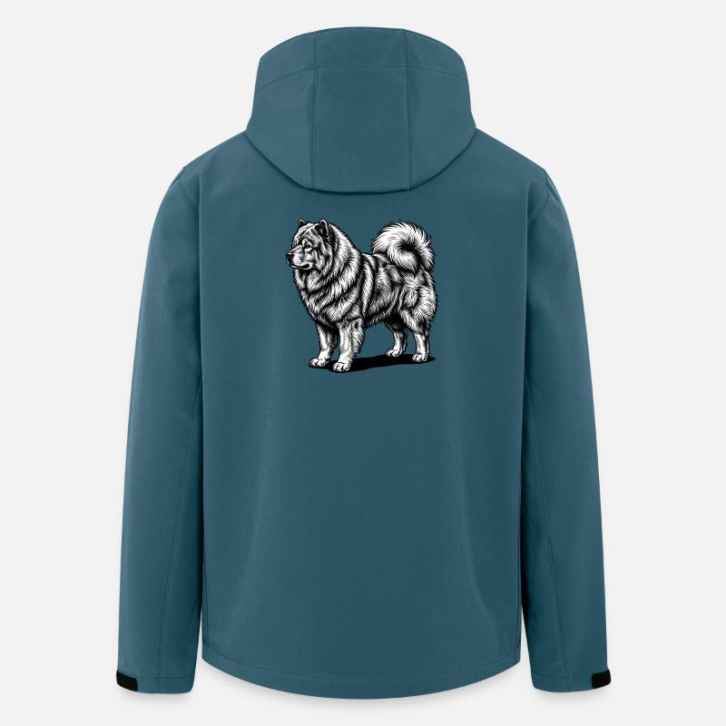 Eurasier | Old Dude - Recycelte Männer Softshell-Jacke von Stanley/Stella - Dunkles Petrol