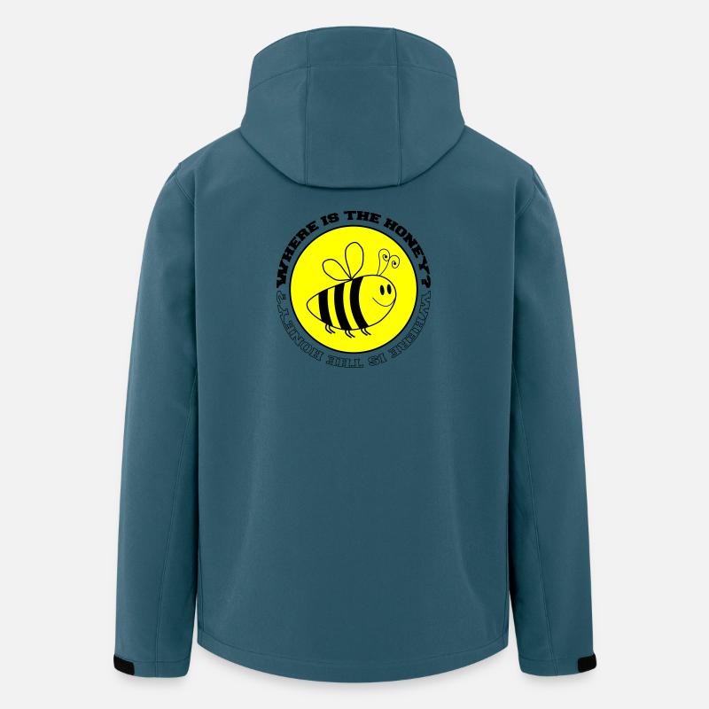 Bien Hvor er honningen - Softshelljakke herre i resirkulert polyester Stanley/Stella - mørk petroleum
