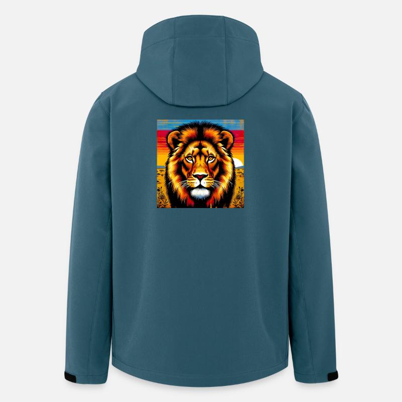 Löwe - Recycelte Männer Softshell-Jacke von Stanley/Stella - Dunkles Petrol