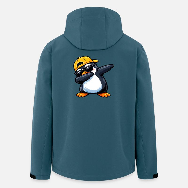 Dabbing Penguin - Recycelte Männer Softshell-Jacke von Stanley/Stella - Dunkles Petrol