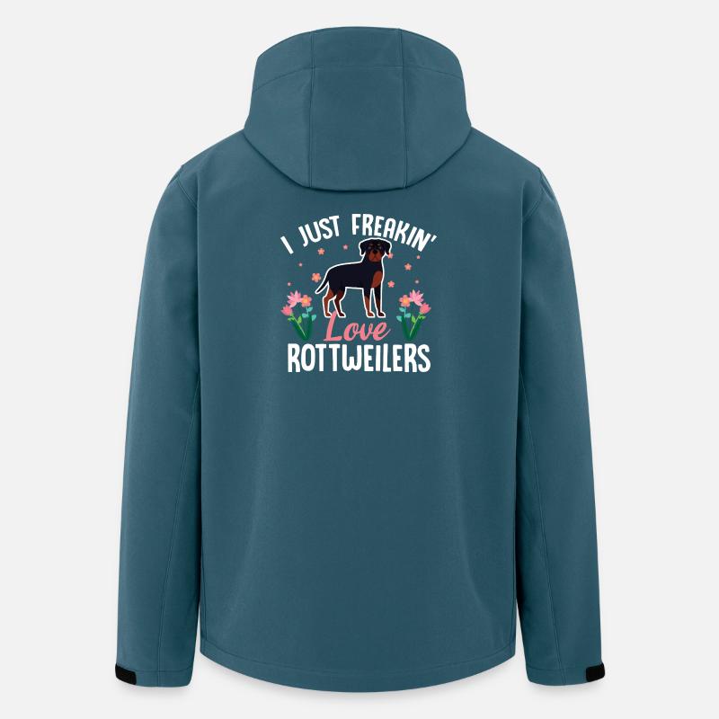 Ich liebe Rottweiler einfach - Recycelte Männer Softshell-Jacke von Stanley/Stella - Dunkles Petrol