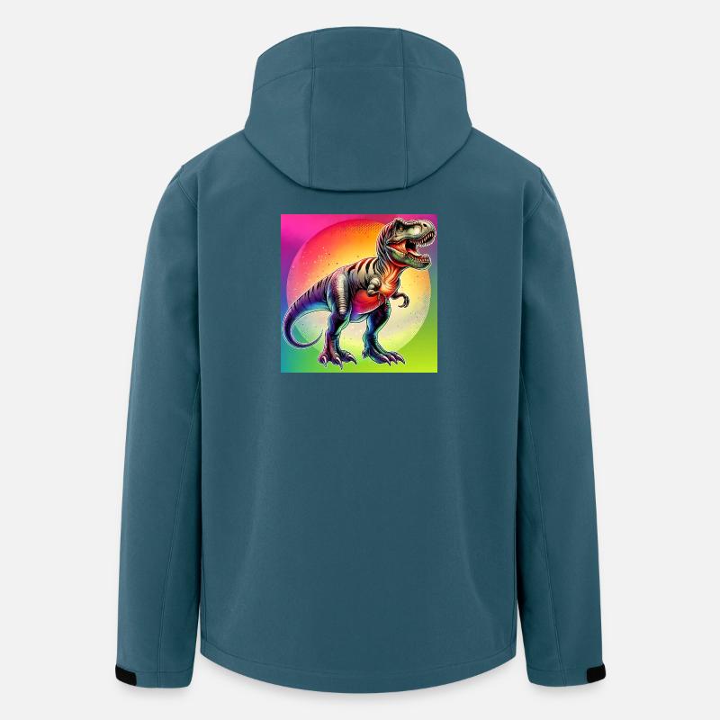 dinosaure - Veste softshell homme en polyester recyclé Stanley/Stella - bleu pétrole foncé