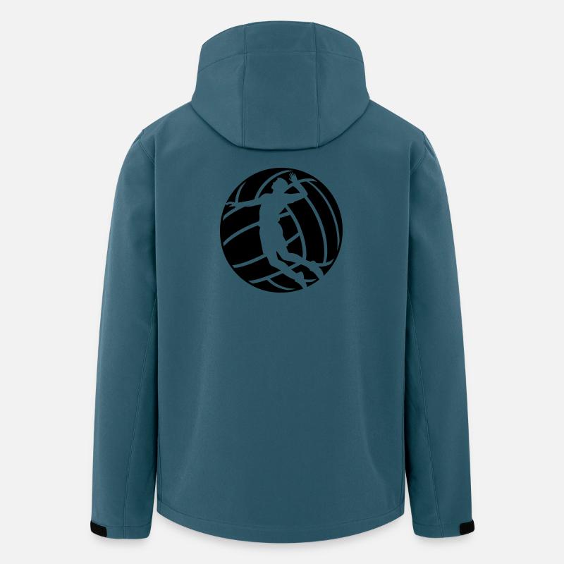 Volleyball - Recycelte Männer Softshell-Jacke von Stanley/Stella - Dunkles Petrol
