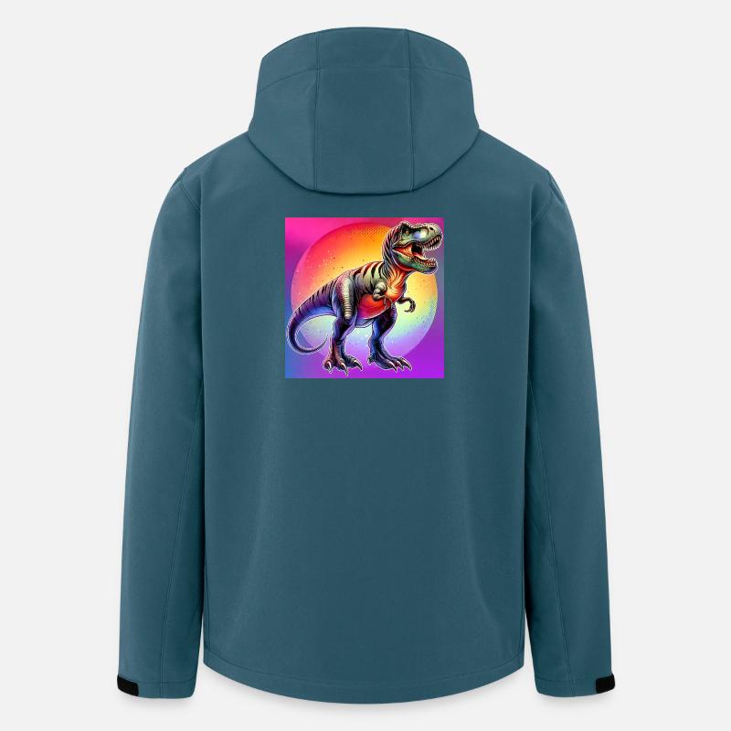 dinosaure - Veste softshell homme en polyester recyclé Stanley/Stella - bleu pétrole foncé