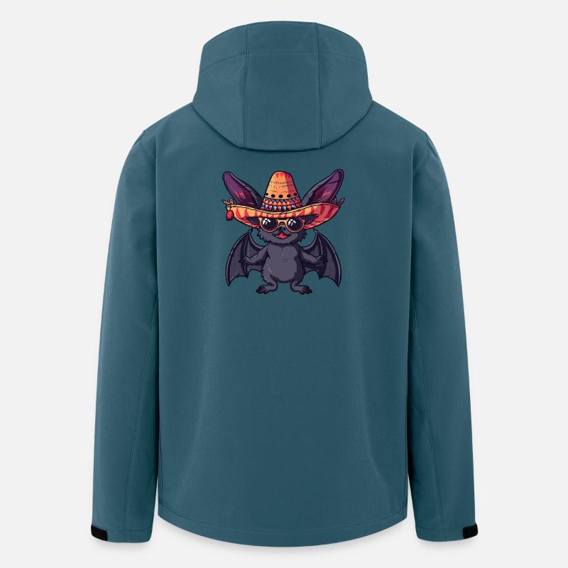 Fledermaus Lustig Sombrero - Recycelte Männer Softshell-Jacke von Stanley/Stella - Dunkles Petrol