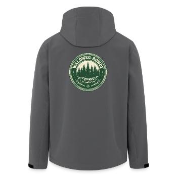 Waldweg-Rowdy: Vintage Outdoor-Motiv - Recycelte Männer Softshell-Jacke von Stanley/Stella -  - Hinten - AI Model Male 185 light (185cm)