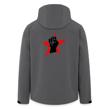 revolution fist (for black shirts) - Recycelte Männer Softshell-Jacke von Stanley/Stella - Dunkles Petrol - Hinten - AI Model Male 185 light (185cm)