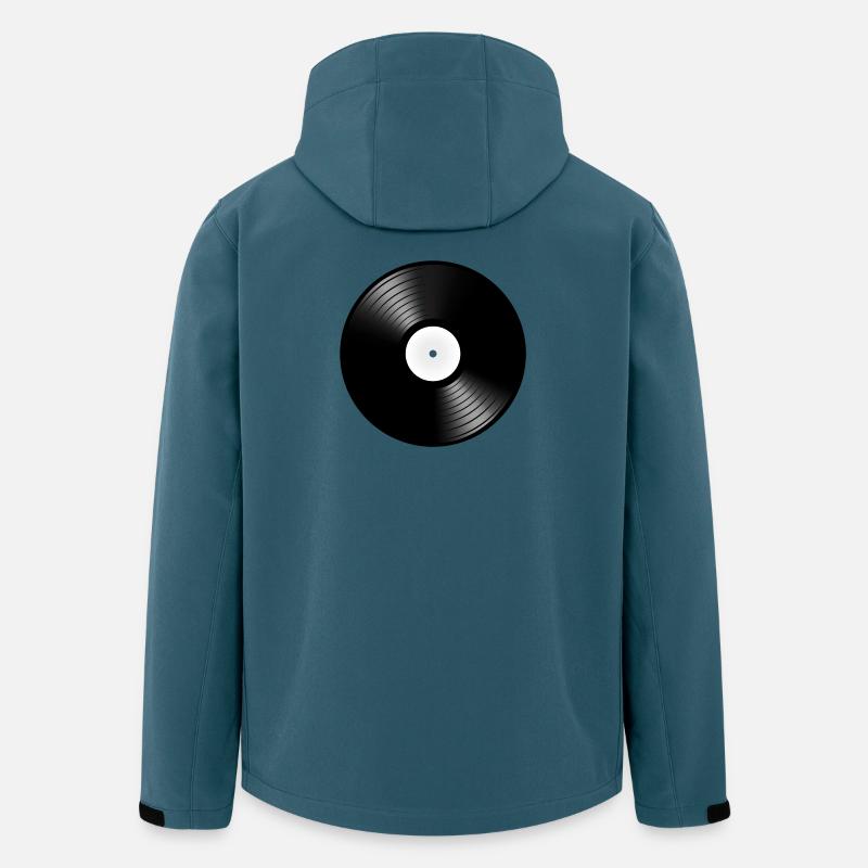 vinyl schallplatte record disc turntable DJ - Recycelte Männer Softshell-Jacke von Stanley/Stella - Dunkles Petrol