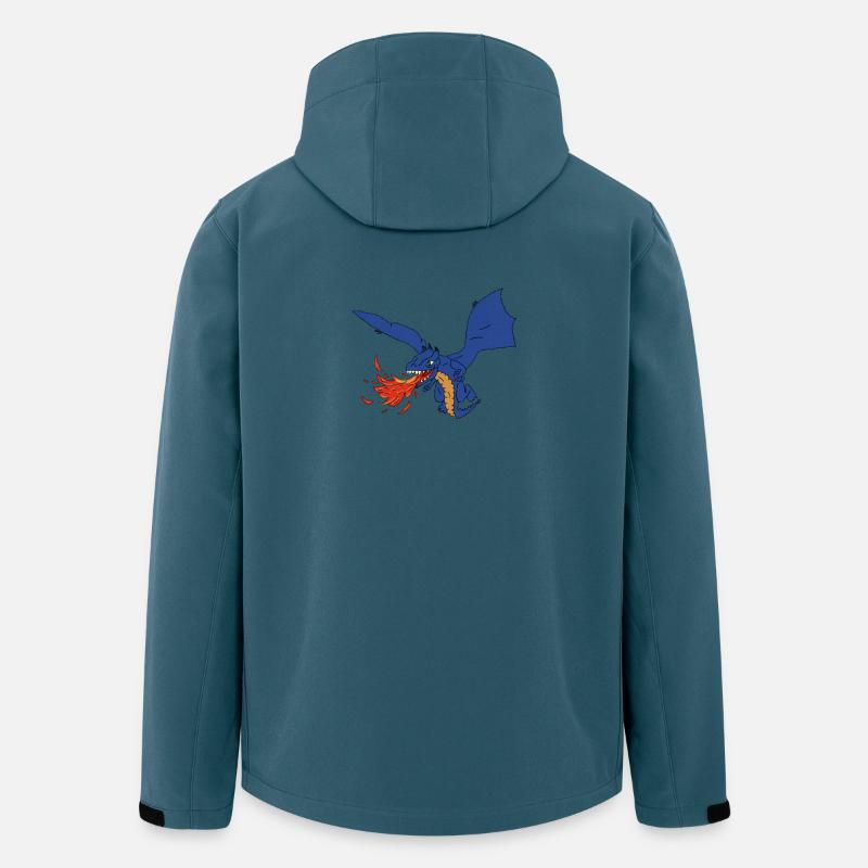 Drache - Recycelte Männer Softshell-Jacke von Stanley/Stella - Dunkles Petrol