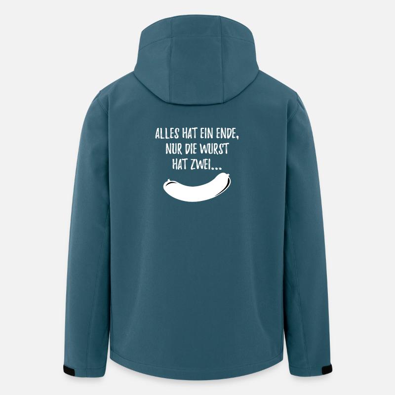 Alles Wurst weis - Recycelte Männer Softshell-Jacke von Stanley/Stella - Dunkles Petrol