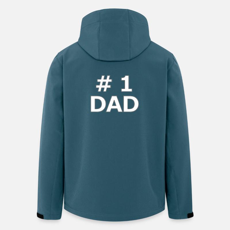 No. 1 dad - Recycelte Männer Softshell-Jacke von Stanley/Stella - Dunkles Petrol
