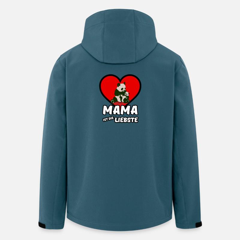 Mama ist die Liebste - Mutter, Muttertag, Geschenk - Recycelte Männer Softshell-Jacke von Stanley/Stella - Dunkles Petrol