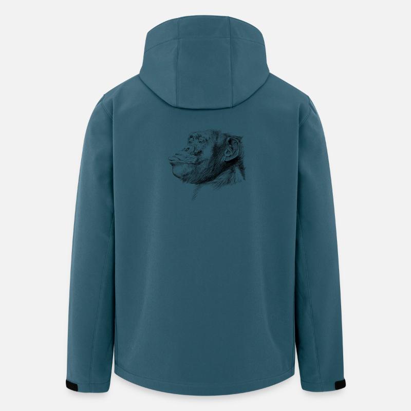 Affe - Recycelte Männer Softshell-Jacke von Stanley/Stella - Dunkles Petrol