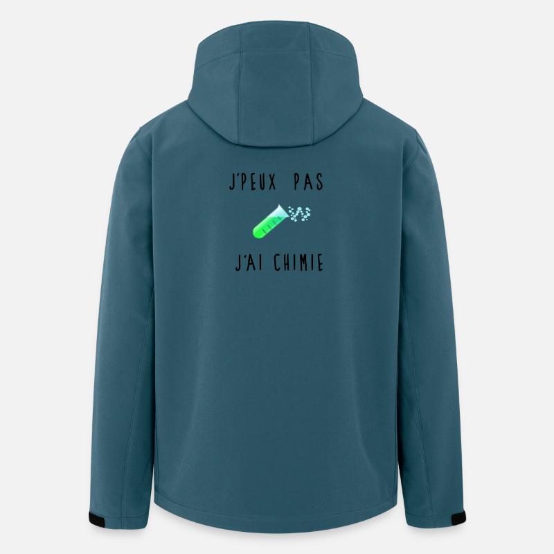 J'peux Pas J'ai Chimie Éprouvette - Veste softshell homme en polyester recyclé Stanley/Stella - bleu pétrole foncé