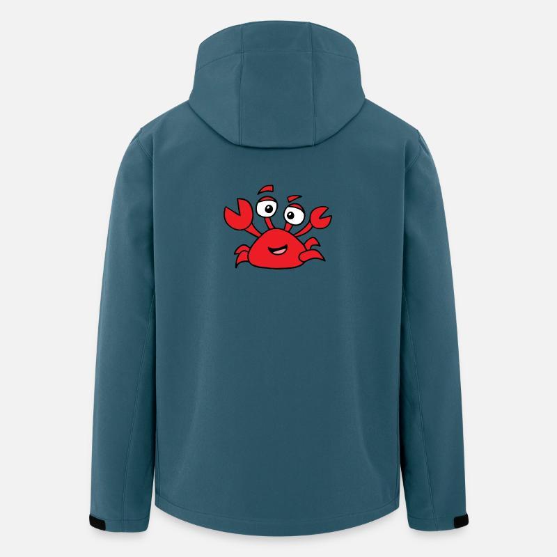 Krabbe mit Glubschauen - Recycelte Männer Softshell-Jacke von Stanley/Stella - Dunkles Petrol