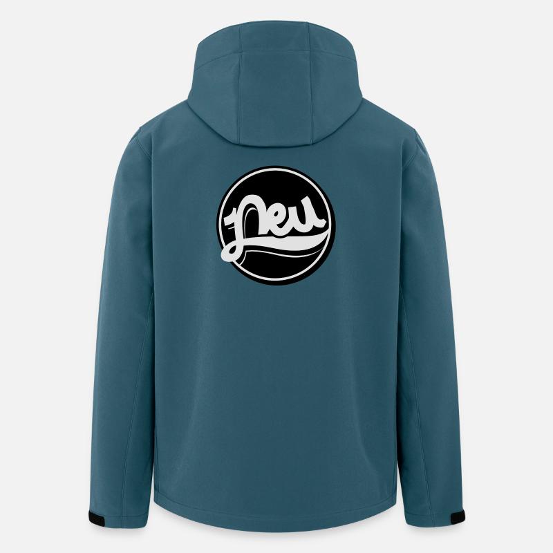 Neu Button, Störer, Neu, New - Recycelte Männer Softshell-Jacke von Stanley/Stella - Dunkles Petrol