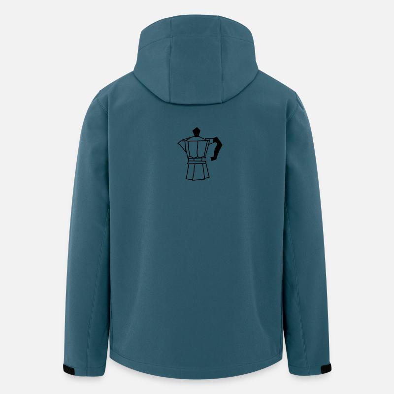 Kaffee - Recycelte Männer Softshell-Jacke von Stanley/Stella - Dunkles Petrol