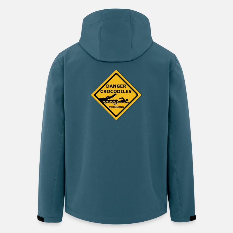 Gefahr Krokodile - Recycelte Männer Softshell-Jacke von Stanley/Stella - Dunkles Petrol