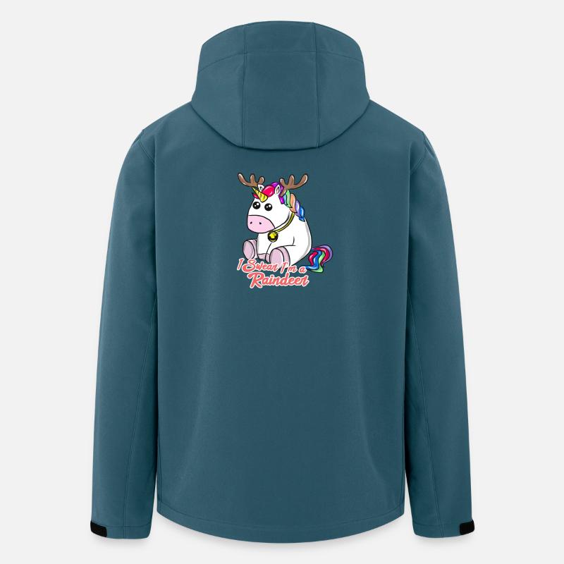 Noël Licorne - Veste softshell homme en polyester recyclé Stanley/Stella - bleu pétrole foncé