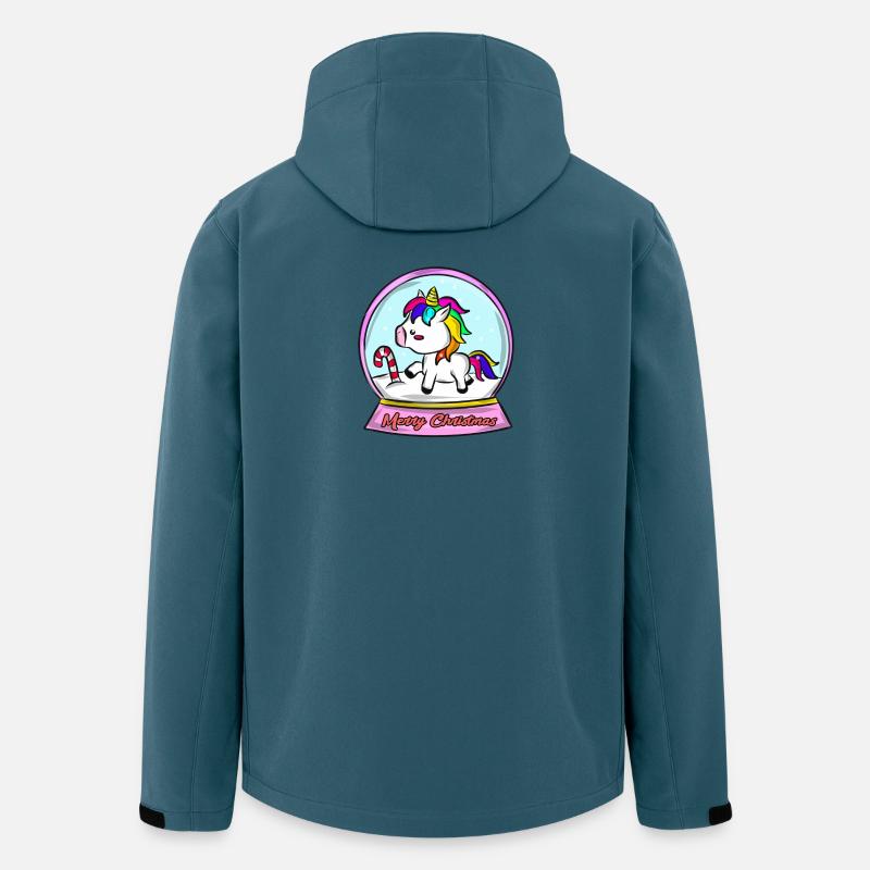 Weihnachten Einhorn - Recycelte Männer Softshell-Jacke von Stanley/Stella - Dunkles Petrol