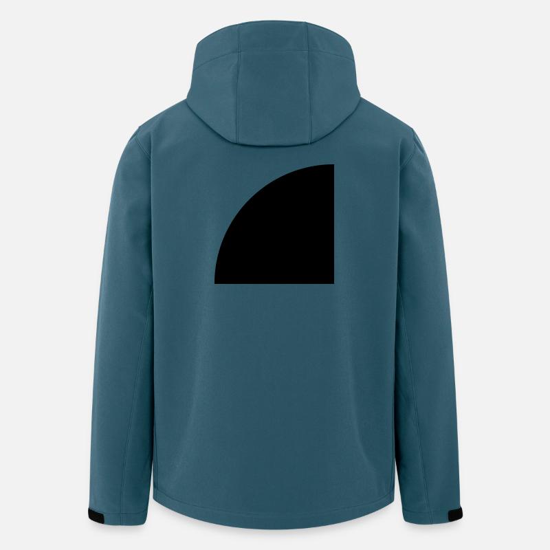 Viertelkreis - Recycelte Männer Softshell-Jacke von Stanley/Stella - Dunkles Petrol