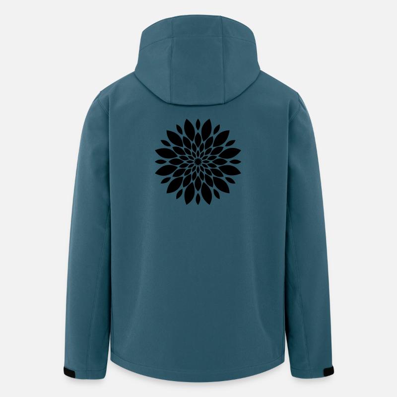 Blüte Mandala Blume Floral - Recycelte Männer Softshell-Jacke von Stanley/Stella - Dunkles Petrol
