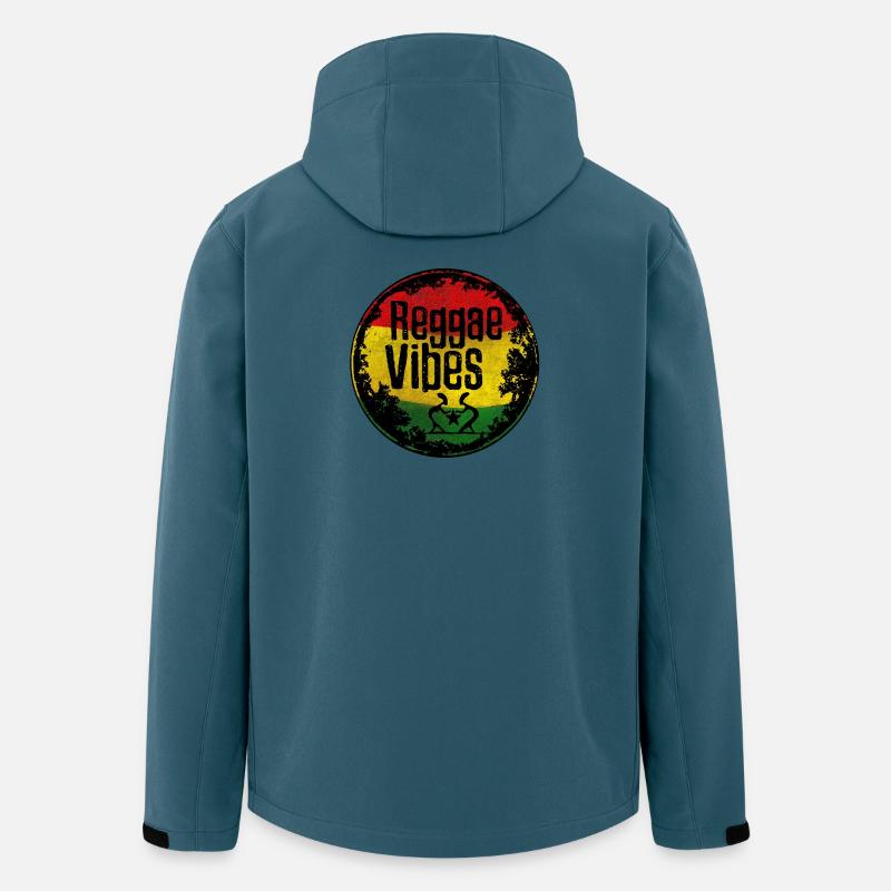 Reggae Vibes Rasta Design - Recycelte Männer Softshell-Jacke von Stanley/Stella - Dunkles Petrol