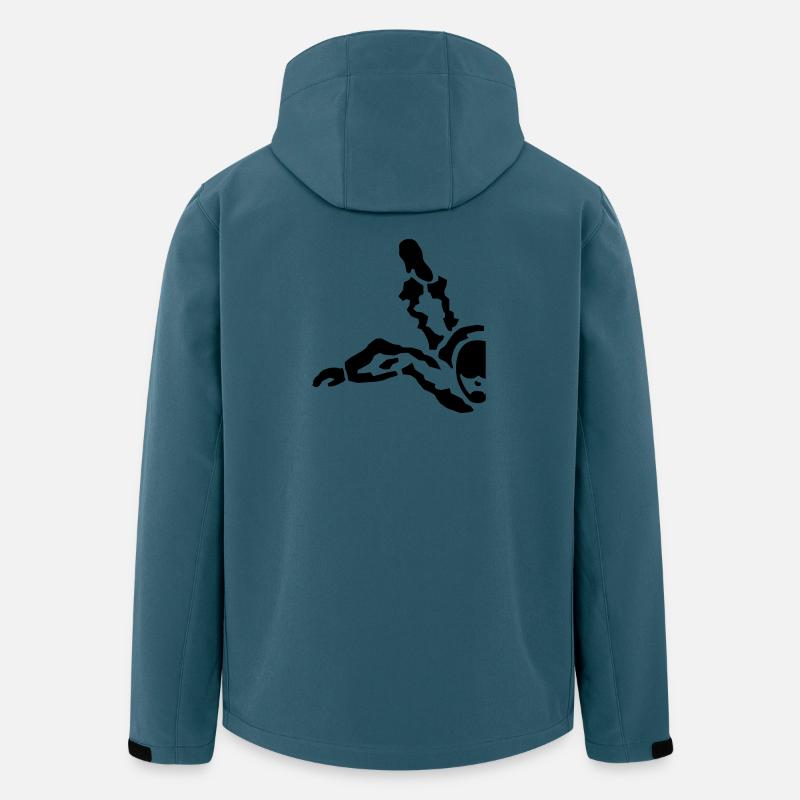 parachutisme - Veste softshell homme en polyester recyclé Stanley/Stella - bleu pétrole foncé