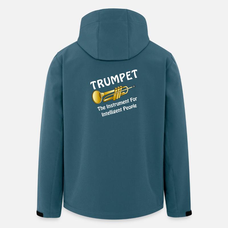 Intelligenter Trompetenweißtext - Recycelte Männer Softshell-Jacke von Stanley/Stella - Dunkles Petrol
