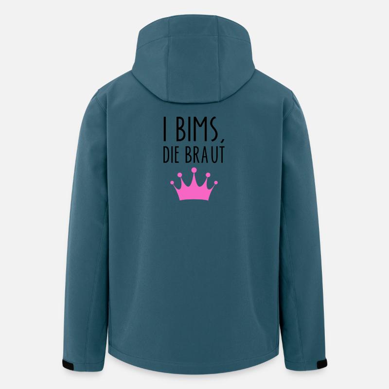 I Bims Braut Lustiger Spruch Ehefrau Junggesellin - Recycelte Männer Softshell-Jacke von Stanley/Stella - Dunkles Petrol