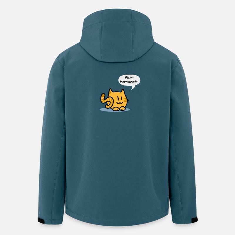 Katze Weltherrschaft - Recycelte Männer Softshell-Jacke von Stanley/Stella - Dunkles Petrol