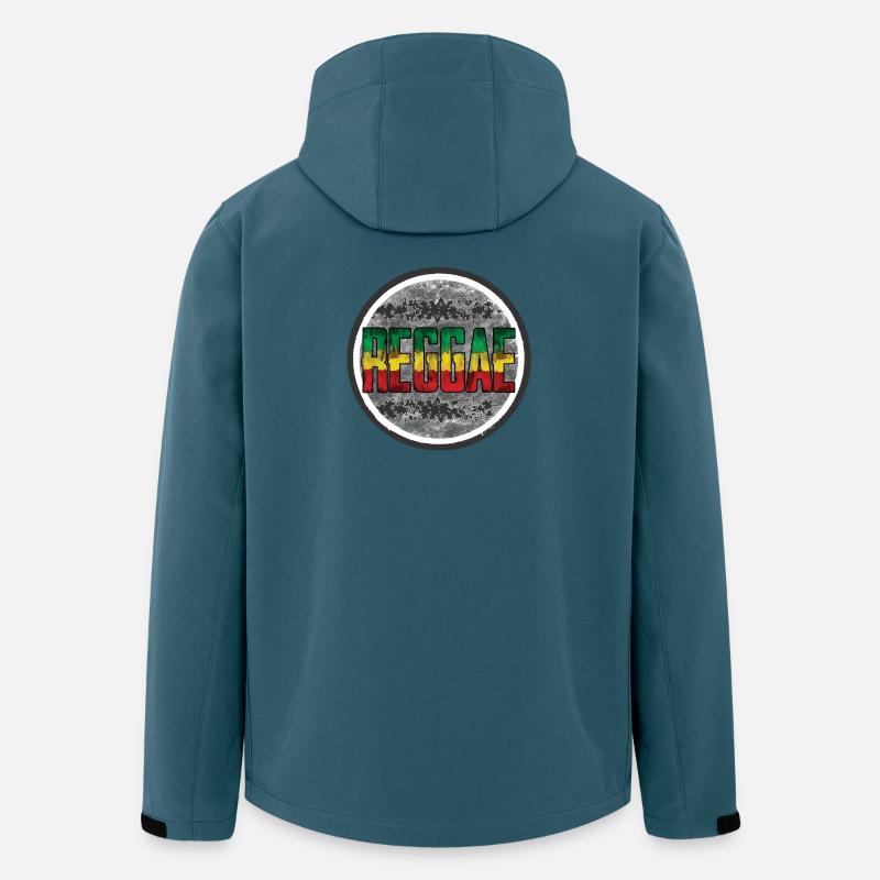 Regenbogen Rasta Friedenssymbol - Recycelte Männer Softshell-Jacke von Stanley/Stella - Dunkles Petrol