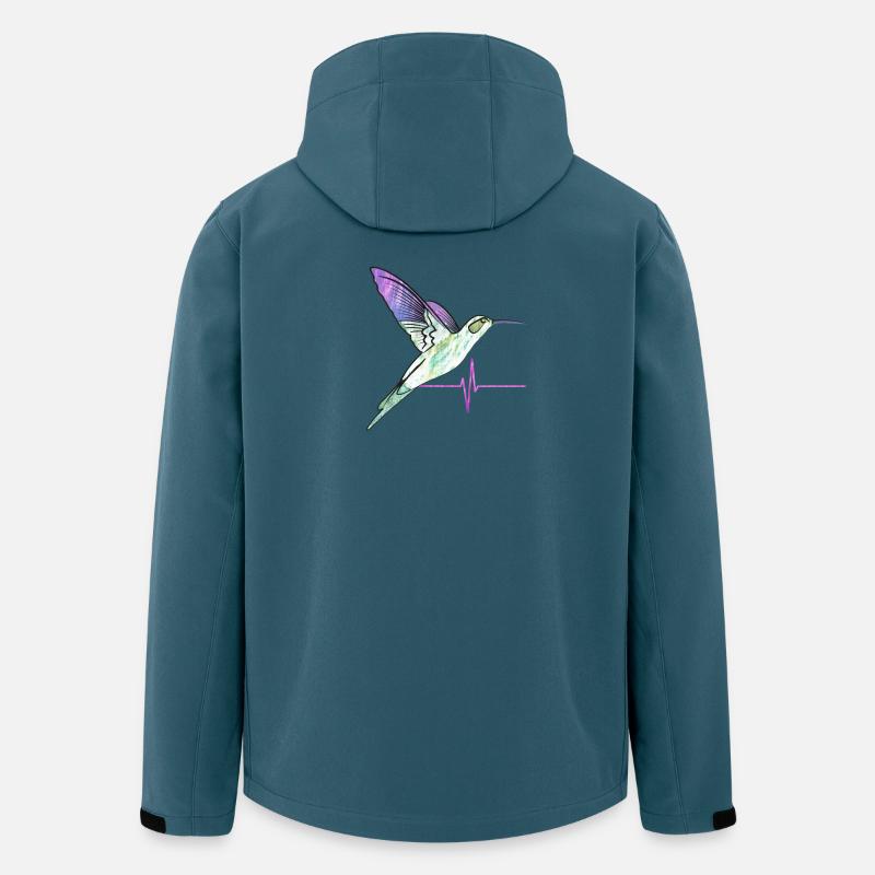 kolibri effect Herzschlag - Recycelte Männer Softshell-Jacke von Stanley/Stella - Dunkles Petrol